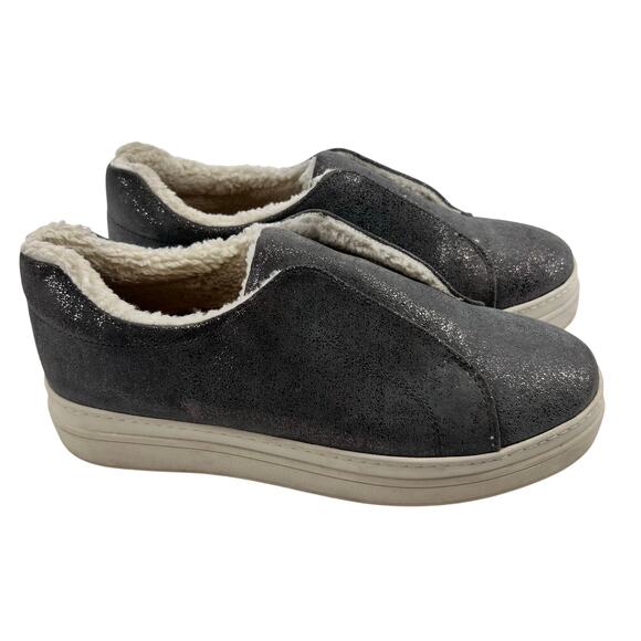 J/Slides Women's Nada Lifestyle Faux Fur Gray Slip On comfort Shoes size 8.5 - Picture 2 of 10